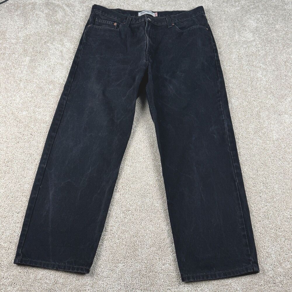 Levi's 550 Relaxed Fit Jeans Men 40x30 Black Mid Rise Stretch Baggy VTG 2000s